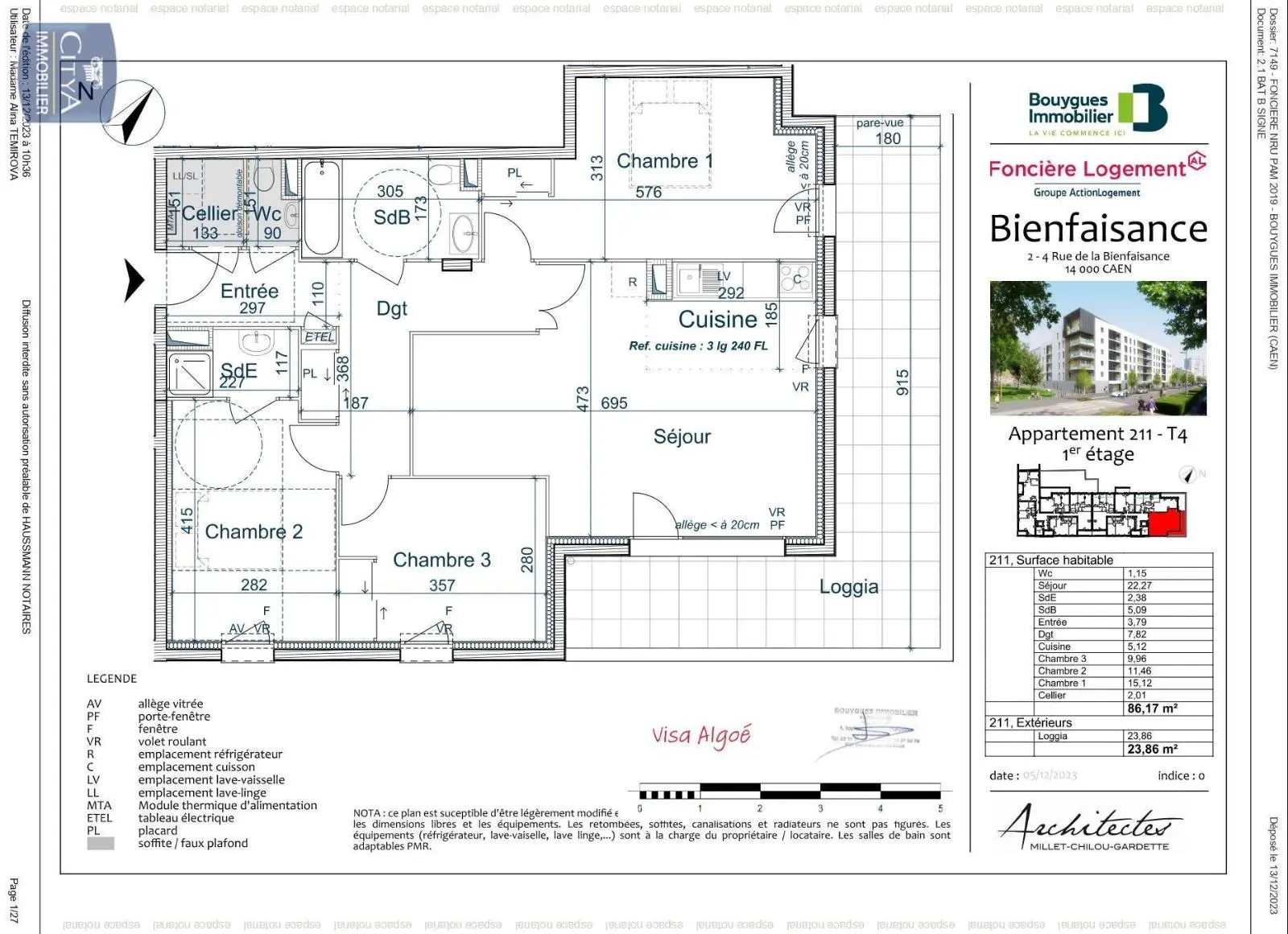 Photo 2 Appartement 4 pièces 86.17m²