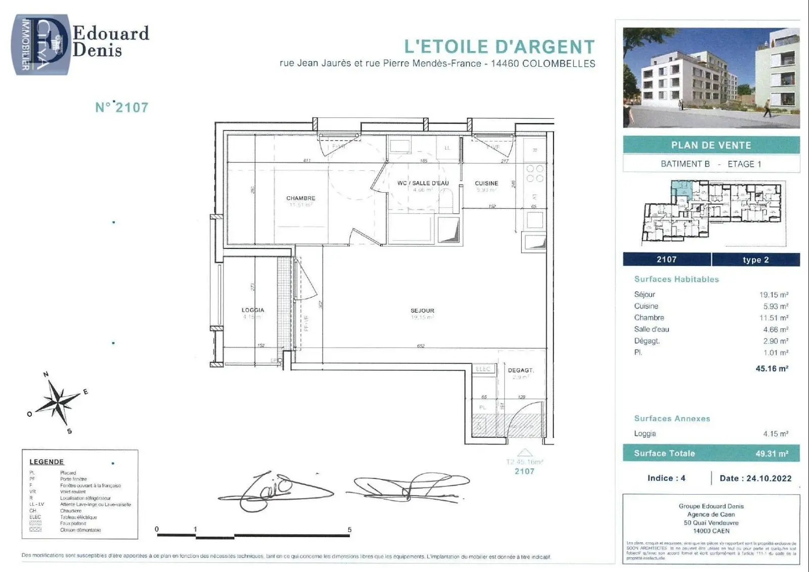 Photo 1 appartement Colombelles