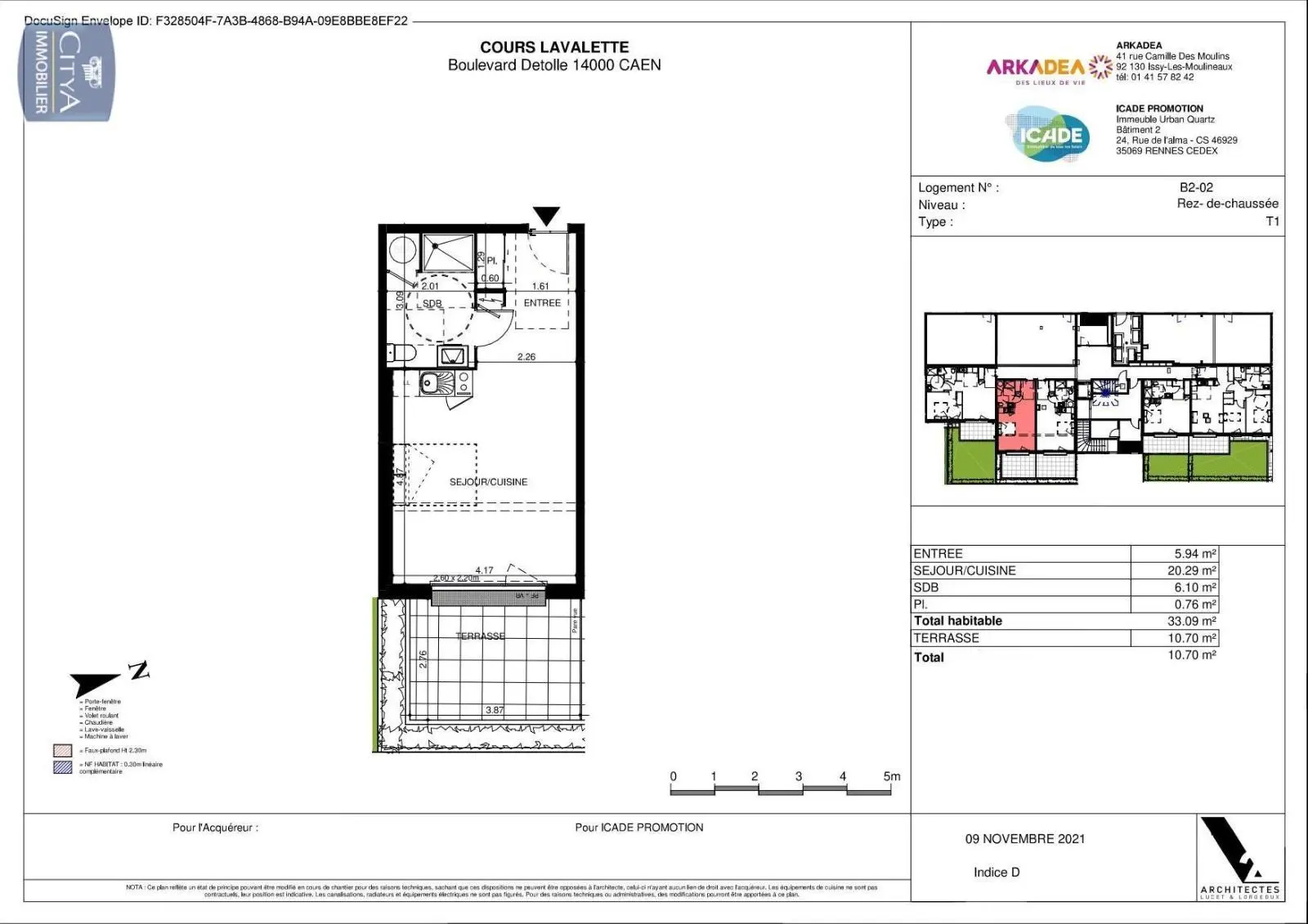 Photo 2 Appartement 1 pièce 33.09m²