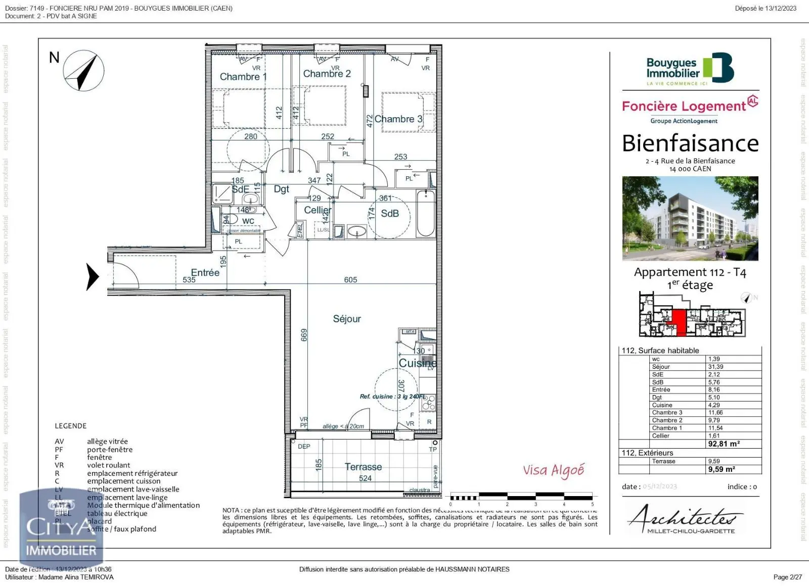 Photo 2 Appartement 4 pièces 92.81m²