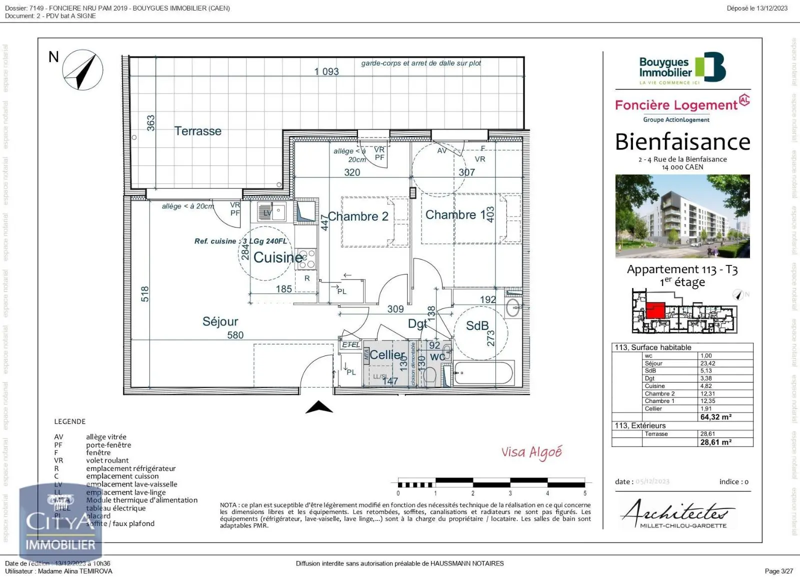 Photo 8 Appartement 3 pièces 64.32m²