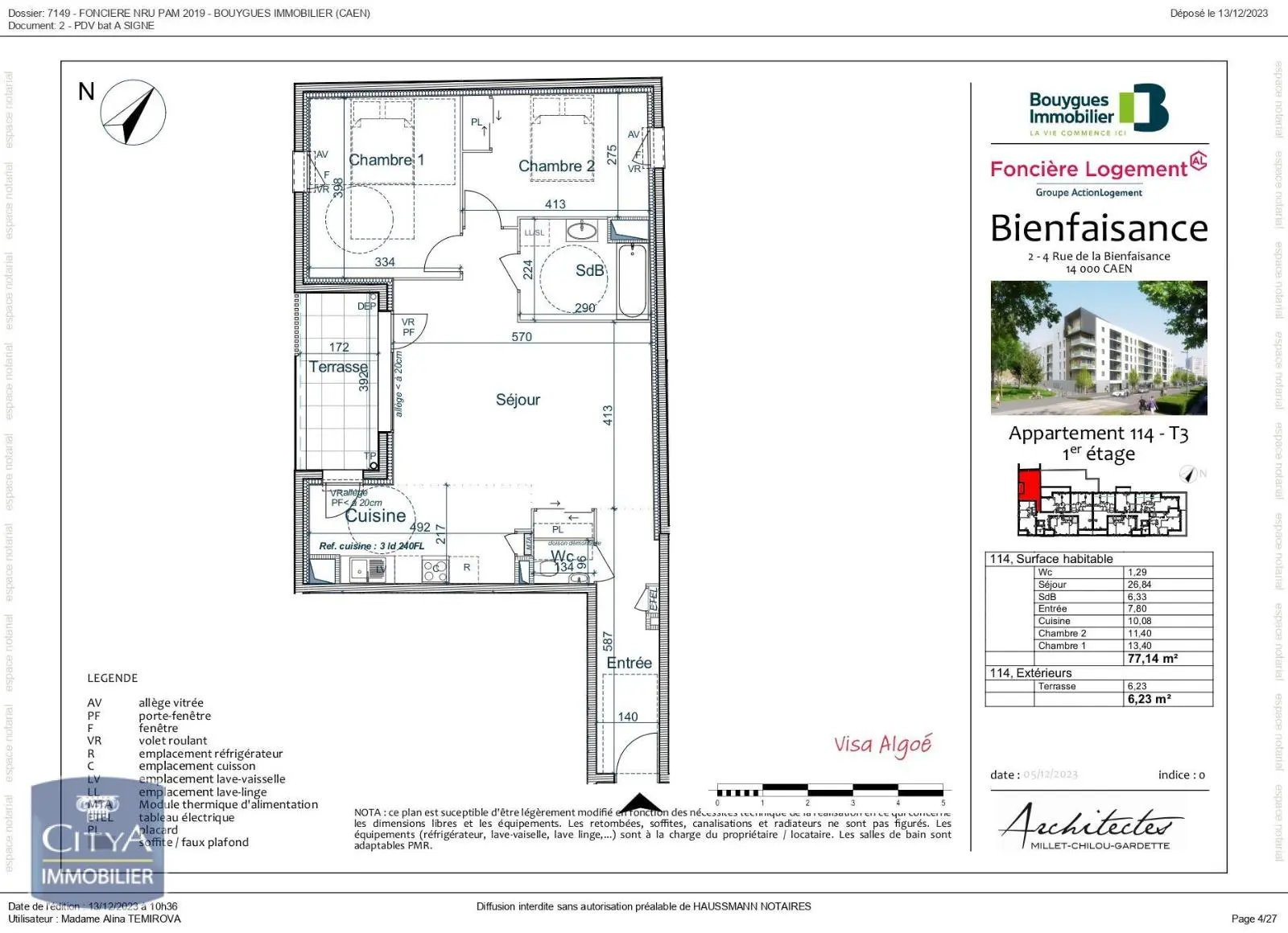 Photo 2 Appartement 3 pièces 77.14m²