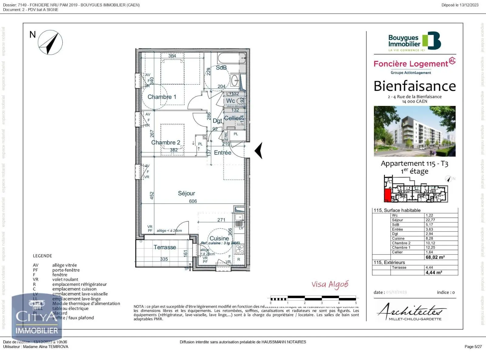 Photo 2 Appartement 3 pièces 68.02m²