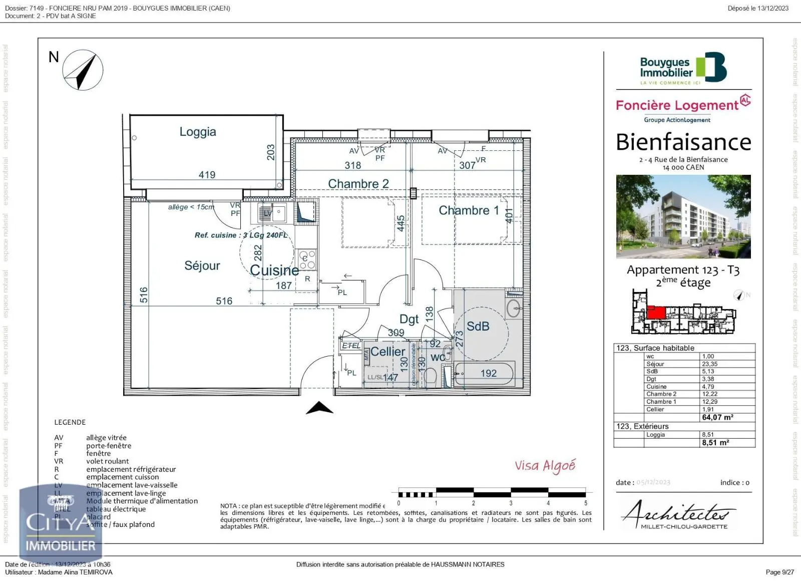 Photo 8 Appartement 3 pièces 64.07m²