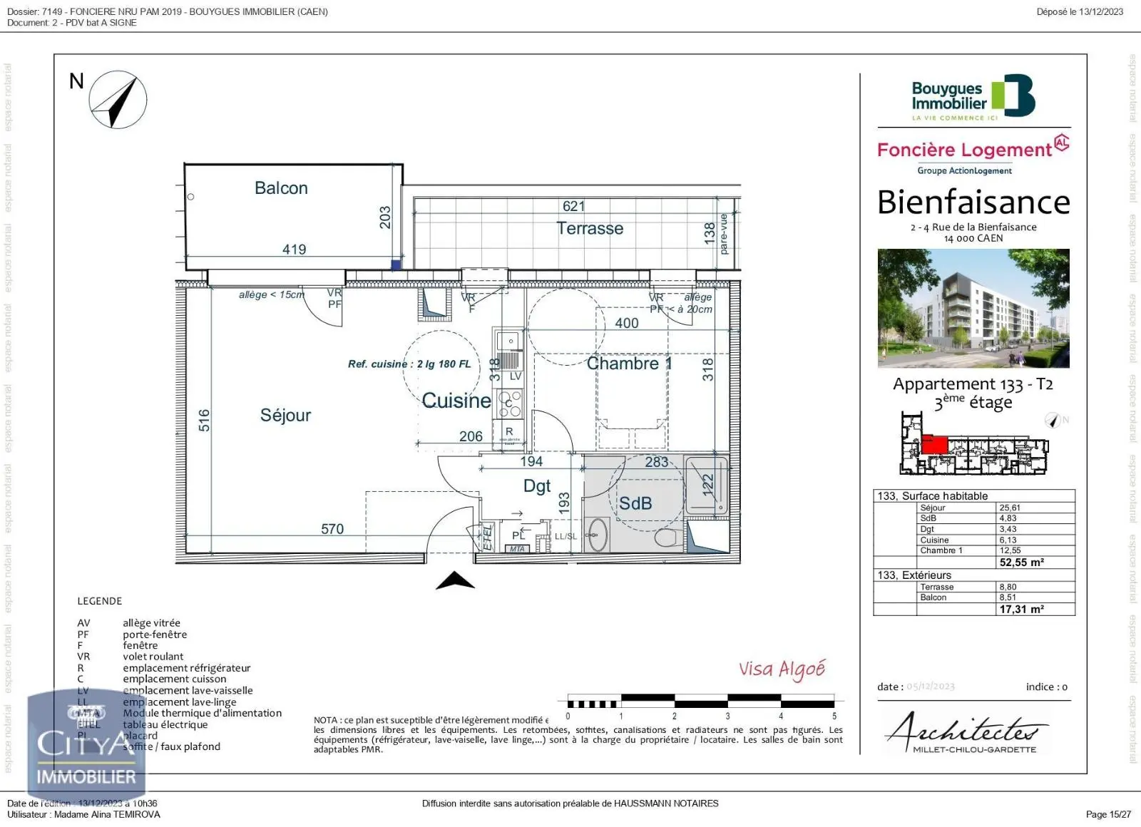 Photo 2 Appartement 2 pièces 52.55m²