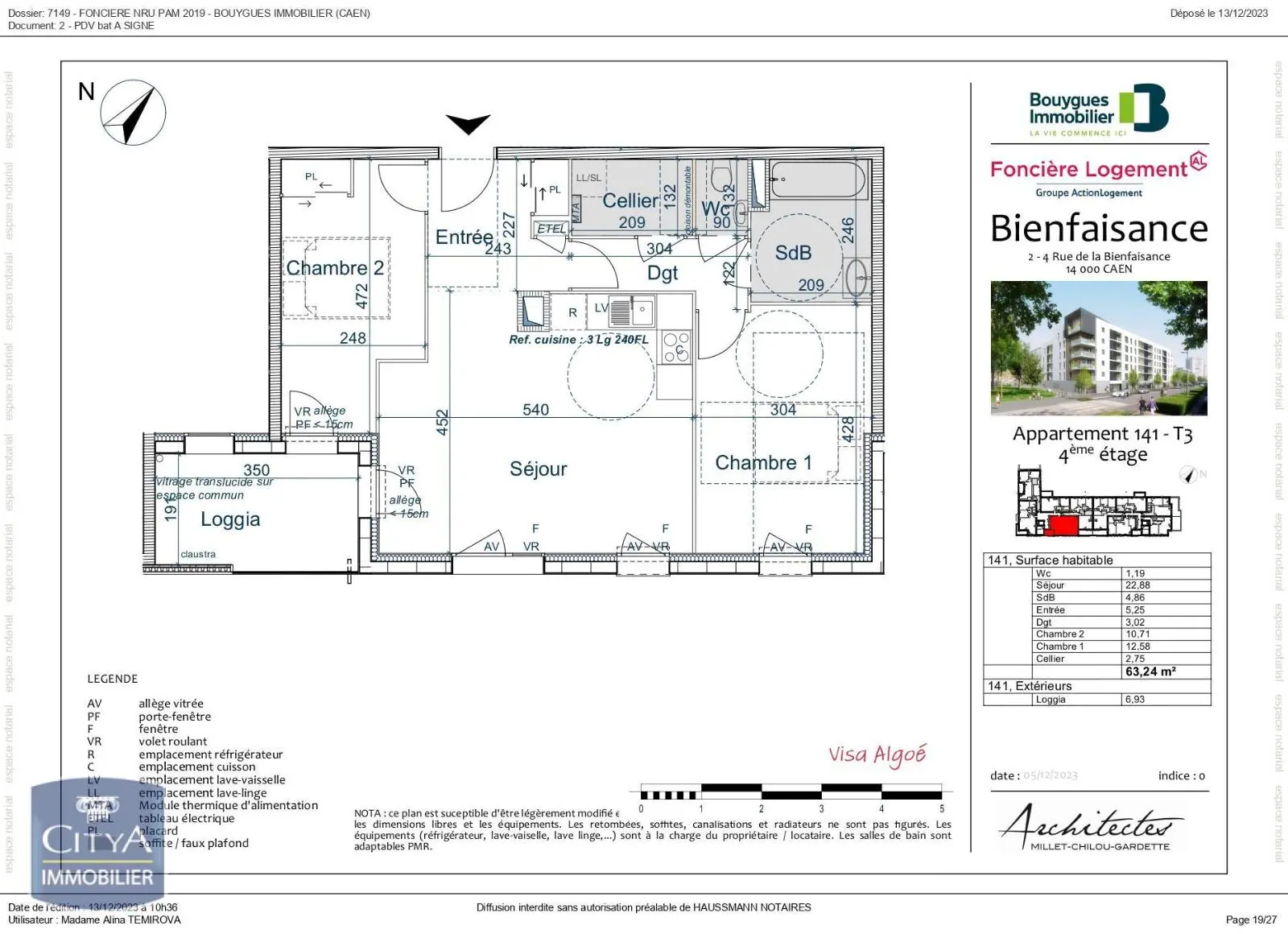 Photo 7 Appartement 3 pièces 63.24m²