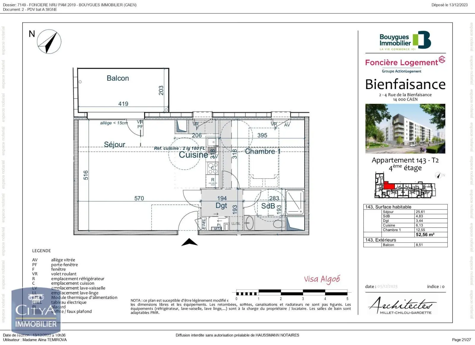 Photo 2 Appartement 2 pièces 52.56m²