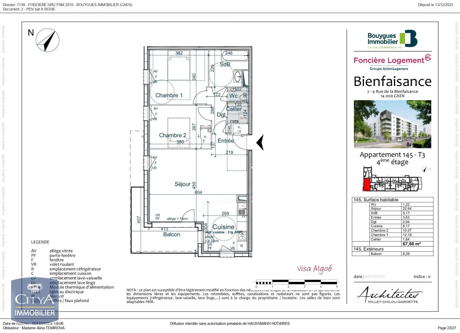 Photo 2 Appartement 3 pièces 67.66m²