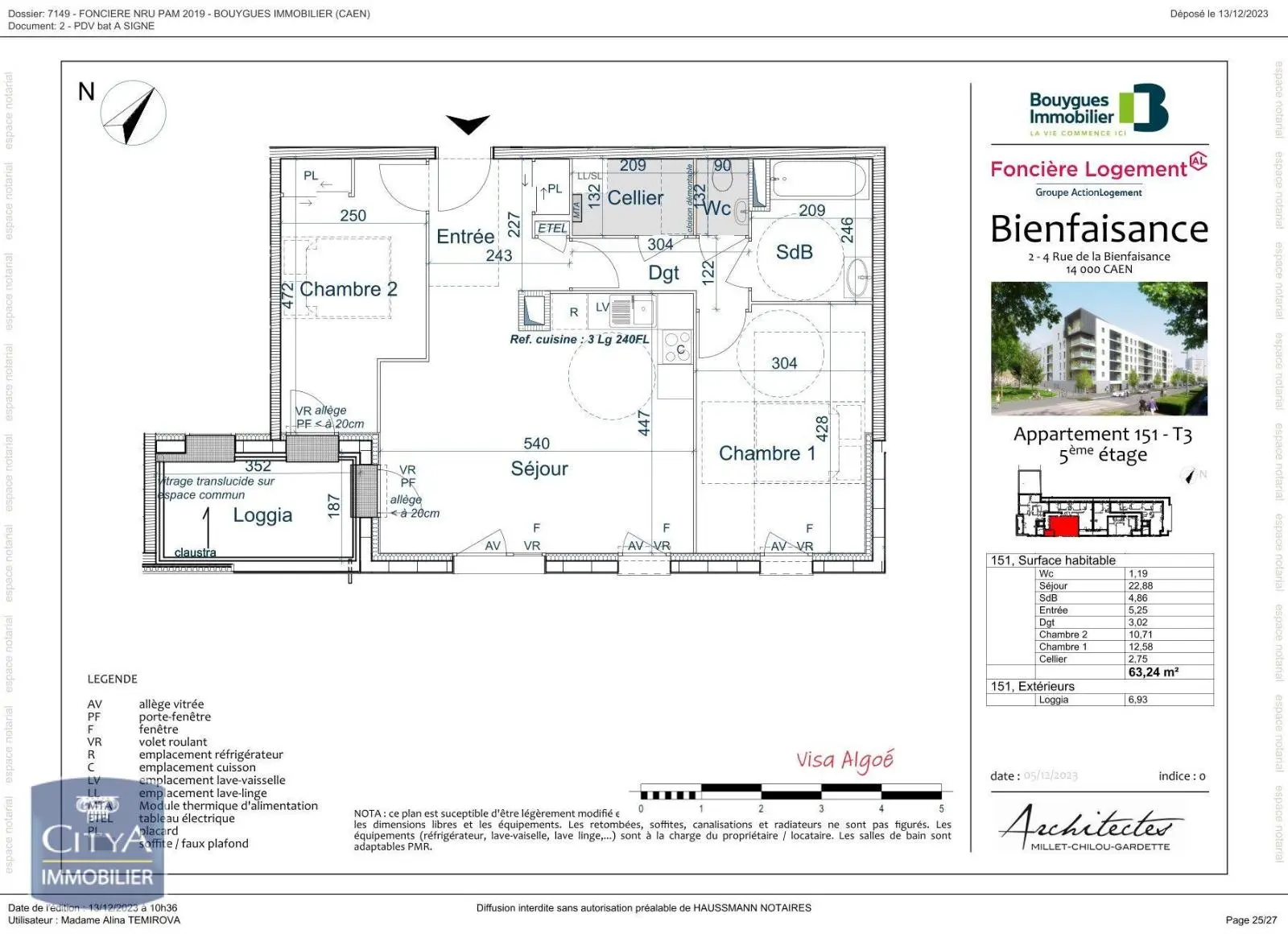 Photo 6 Appartement 3 pièces 63.24m²