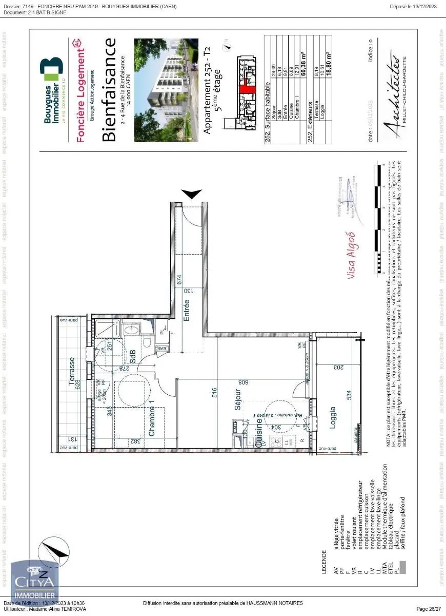 Photo 3 Appartement 2 pièces 60.38m²