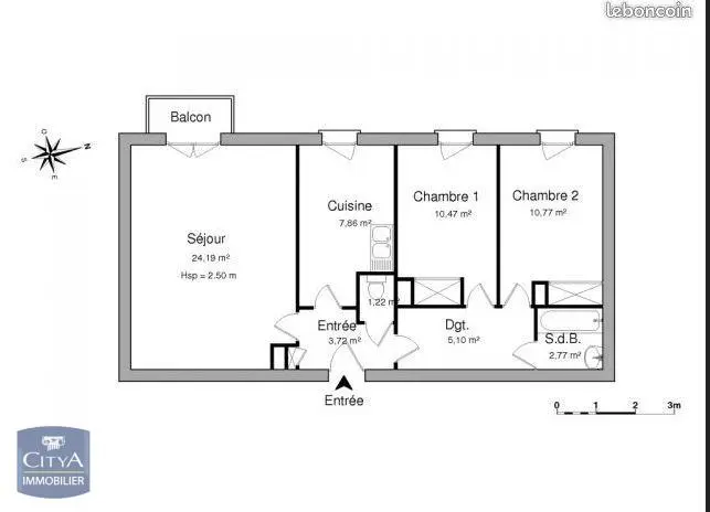 Photo 9 Appartement 3 pièces 62.11m²