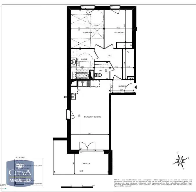 Photo 2 Appartement 3 pièces 64.28m²