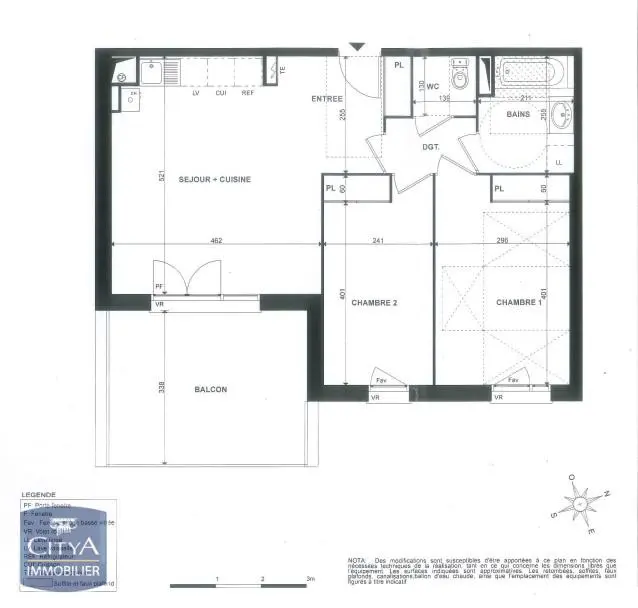 Photo 2 Appartement 3 pièces 61.53m²