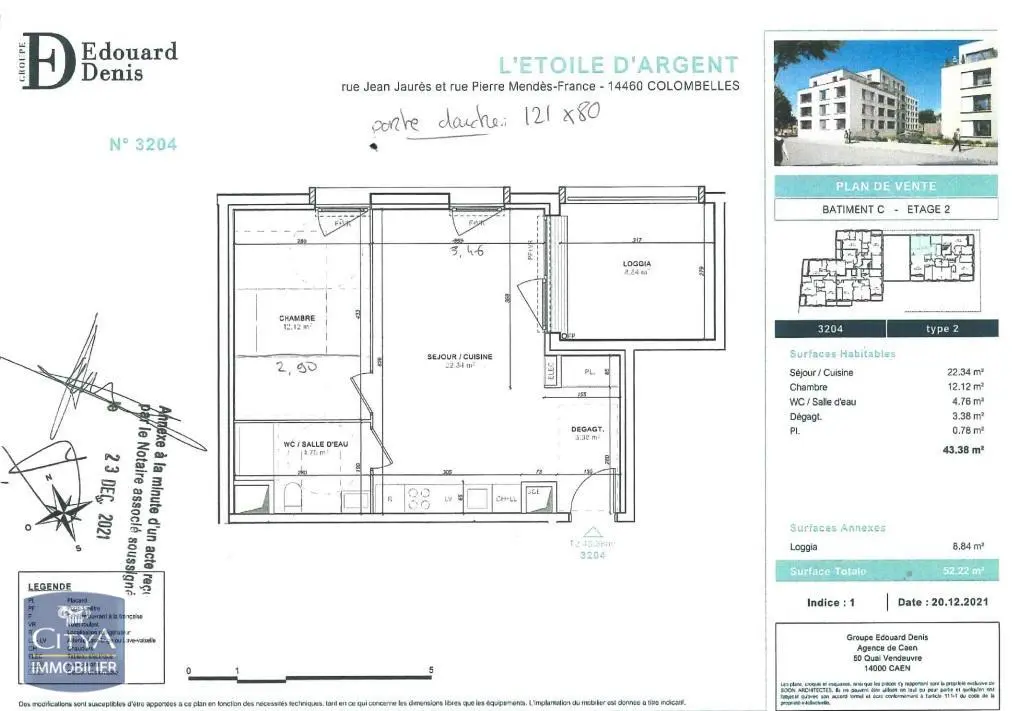 Photo 2 Appartement 2 pièces 43.38m²