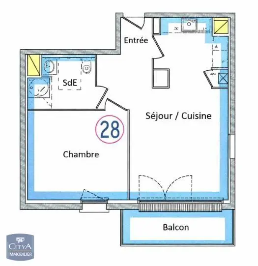Photo 7 Appartement 2 pièces 38.51m²