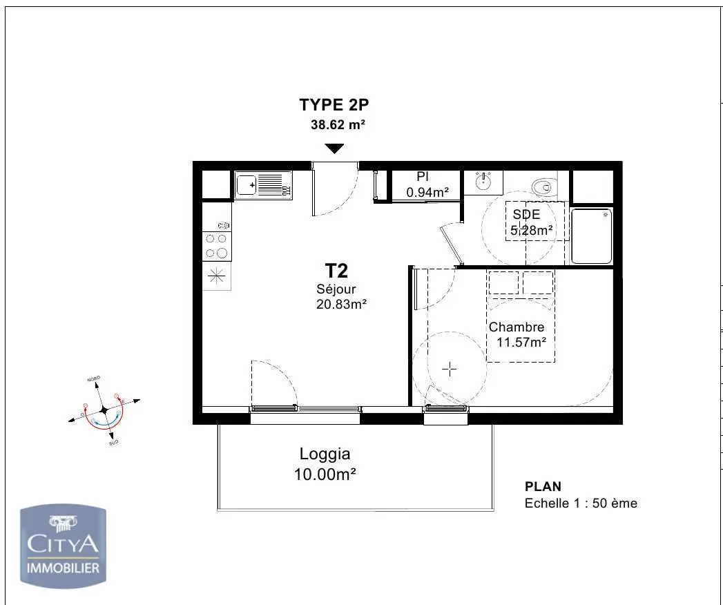 Photo 4 Appartement 2 pièces 38.62m²