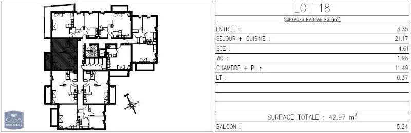 Photo 3 Appartement 2 pièces 42.97m²