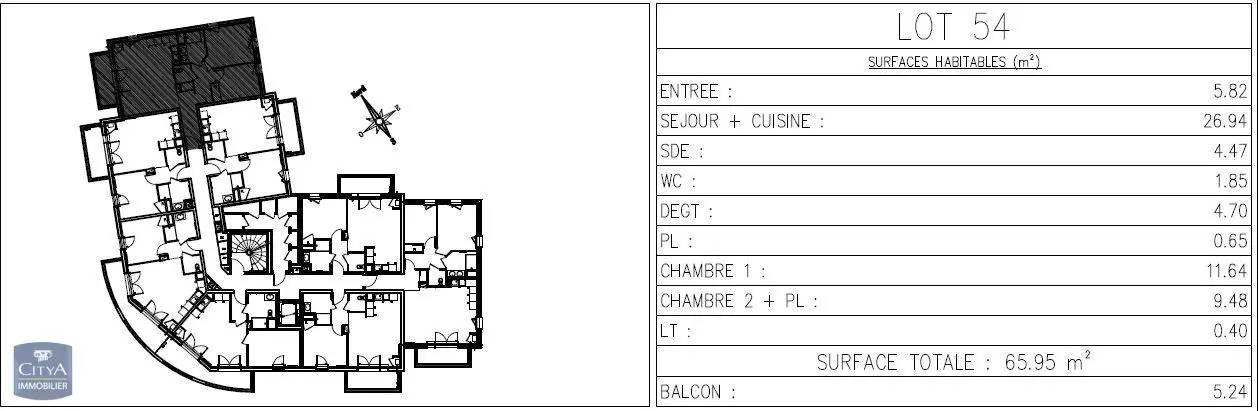 Photo 8 Appartement 3 pièces 65.95m²