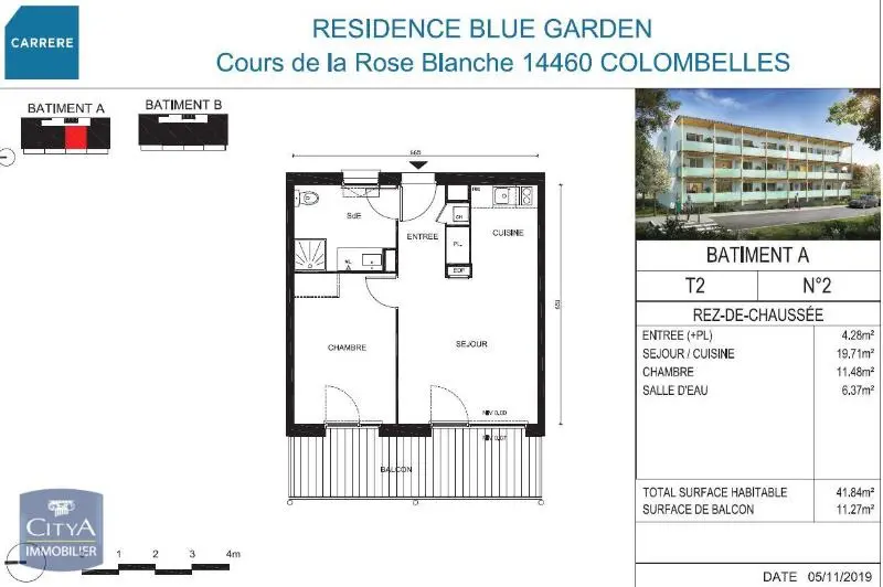 Photo 2 Appartement 2 pièces 41.84m²