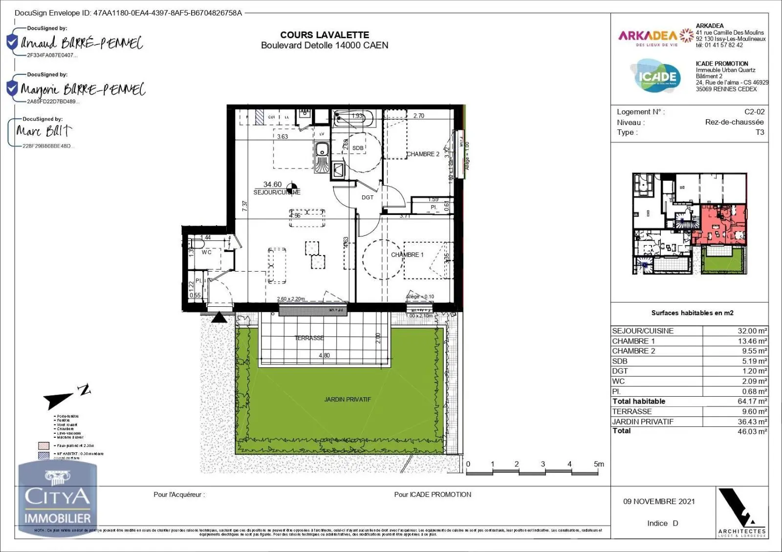 Photo 2 pour Appartement 3 pièces 64.17m² Photo 2 Appartement 3 pièces 64.17m²