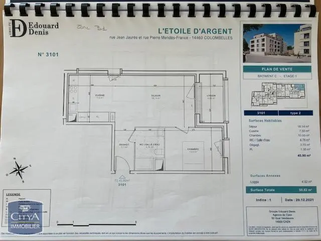 Photo 2 Appartement 2 pièces 45.9m²