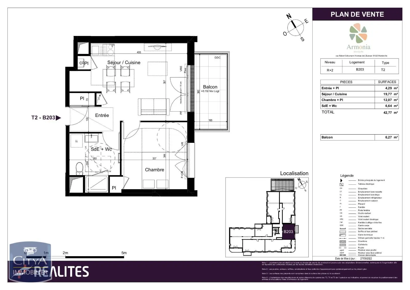 Photo 2 pour Appartement 2 pièces 42.77m² Photo 2 Appartement 2 pièces 42.77m²