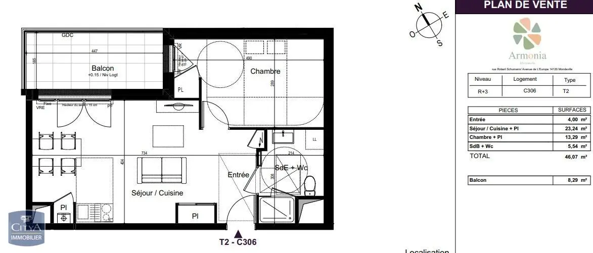 Photo 8 Appartement 2 pièces 46.07m²