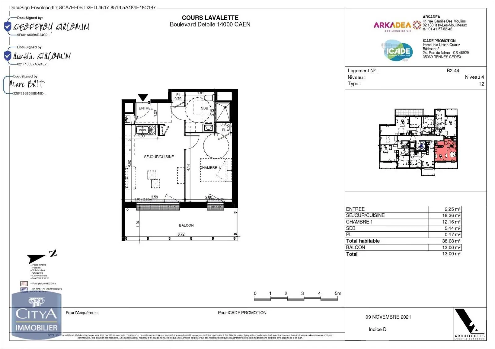 Photo 2 Appartement 2 pièces 38.68m²
