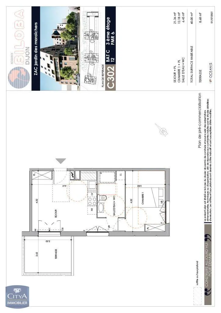 Photo 1 Appartement 2 pièces 40m²