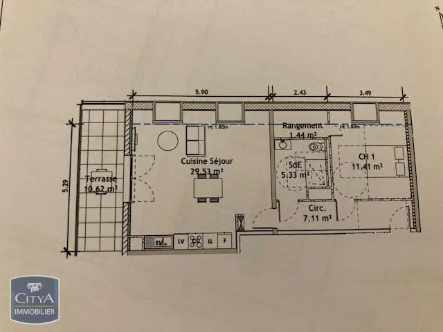 Photo 10 Appartement 2 pièces 54.82m²