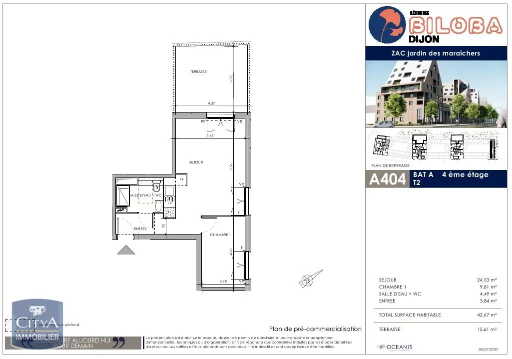 Photo 1 Appartement 2 pièces 42.67m²