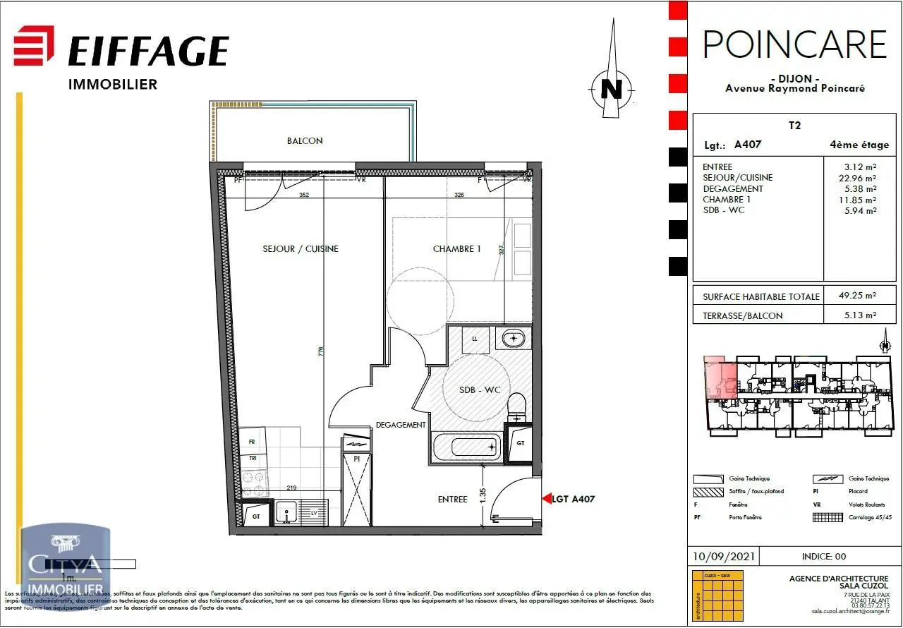 Photo 1 Appartement 2 pièces 49.25m²
