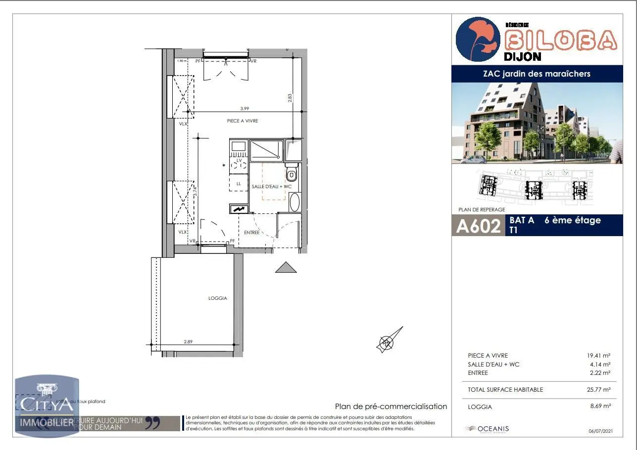 Photo 1 Appartement 1 pièce 25.59m²
