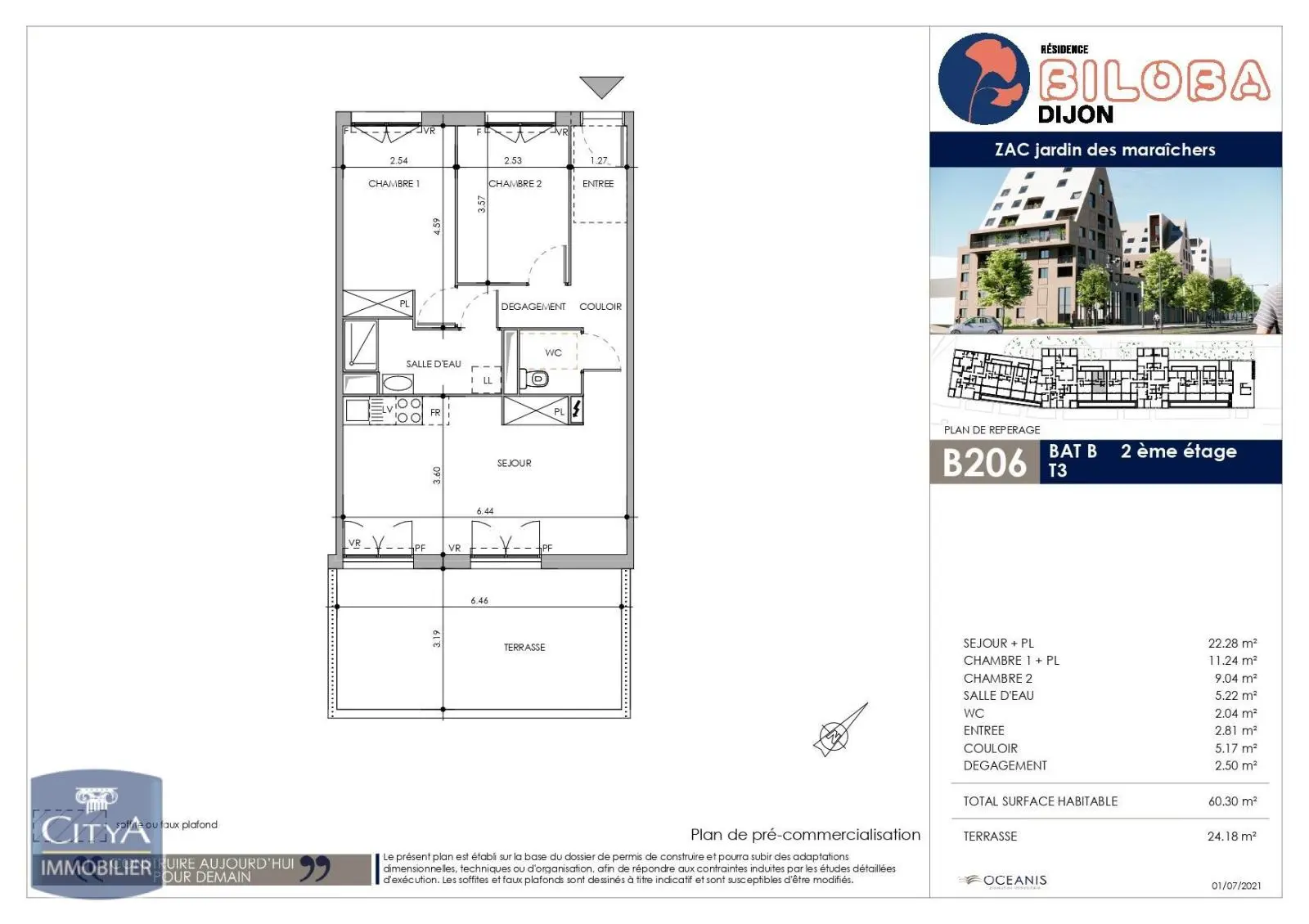 Photo 1 Appartement 3 pièces 60.29m²