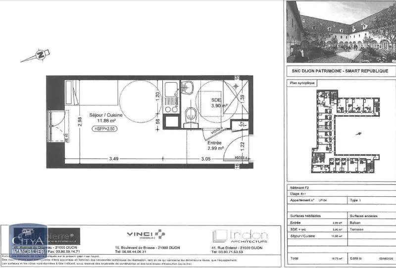Photo 4 Appartement 1 pièce 18.7m²