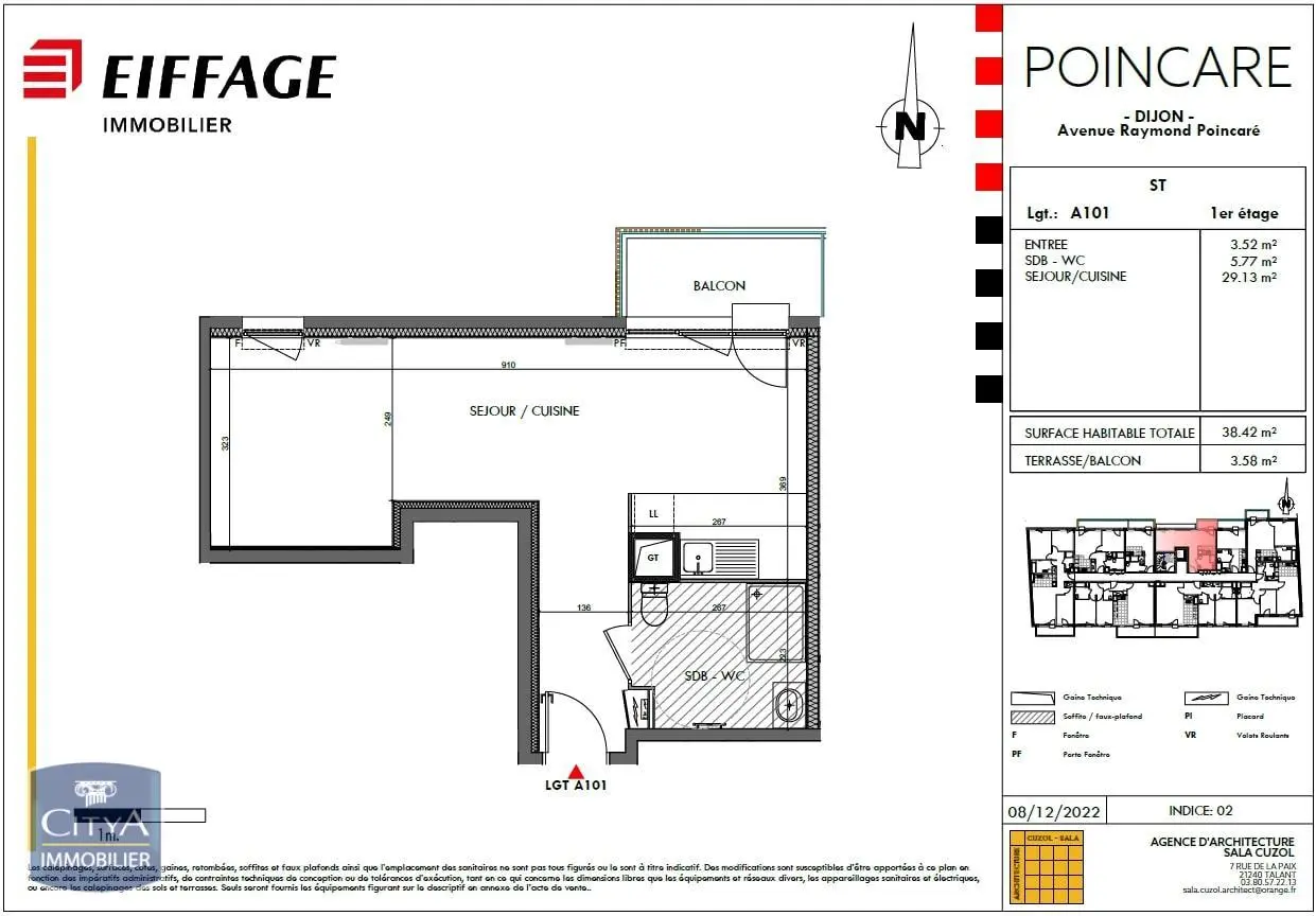 Photo 1 Appartement 1 pièce 38.42m²