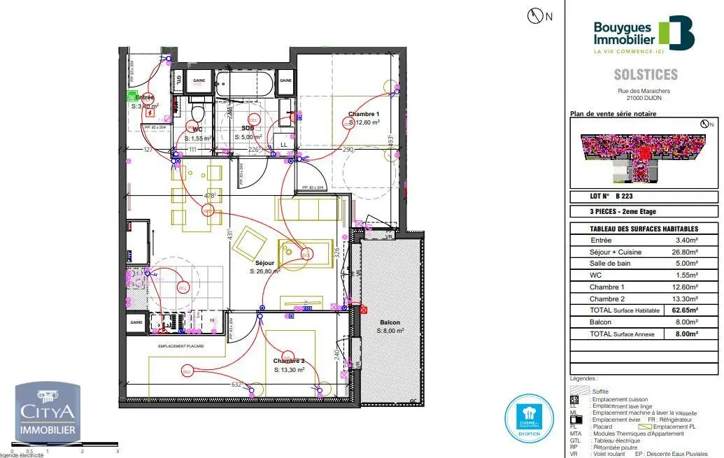Photo 1 Appartement 3 pièces 62.65m²