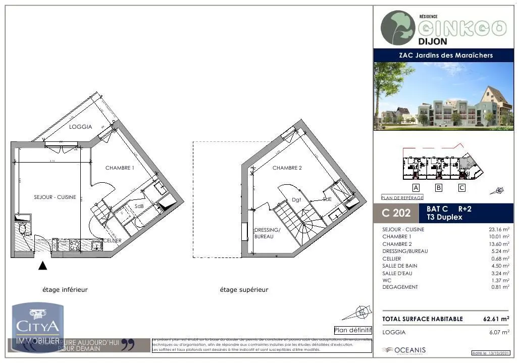 Photo 1 Appartement 3 pièces 62.61m²