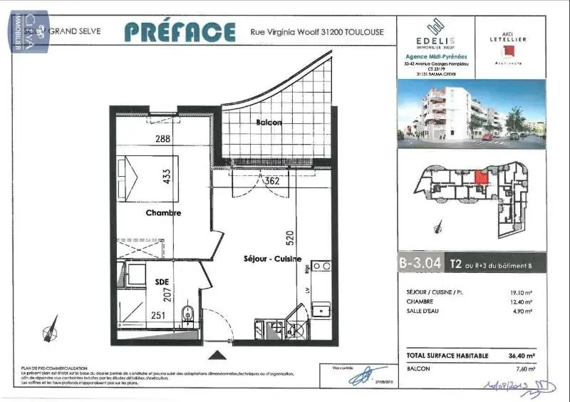 Photo 6 Appartement 2 pièces 36.36m²