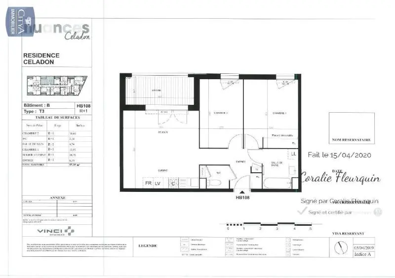 Photo 12 Appartement 3 pièces 57.35m²