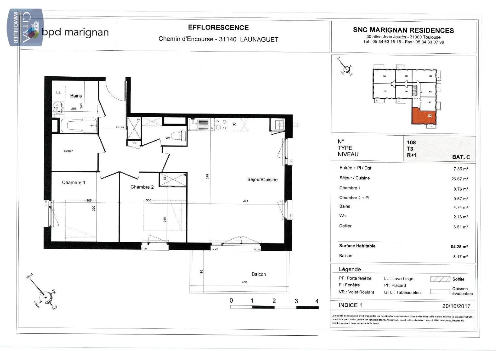 Photo 2 Appartement 3 pièces 64.17m²