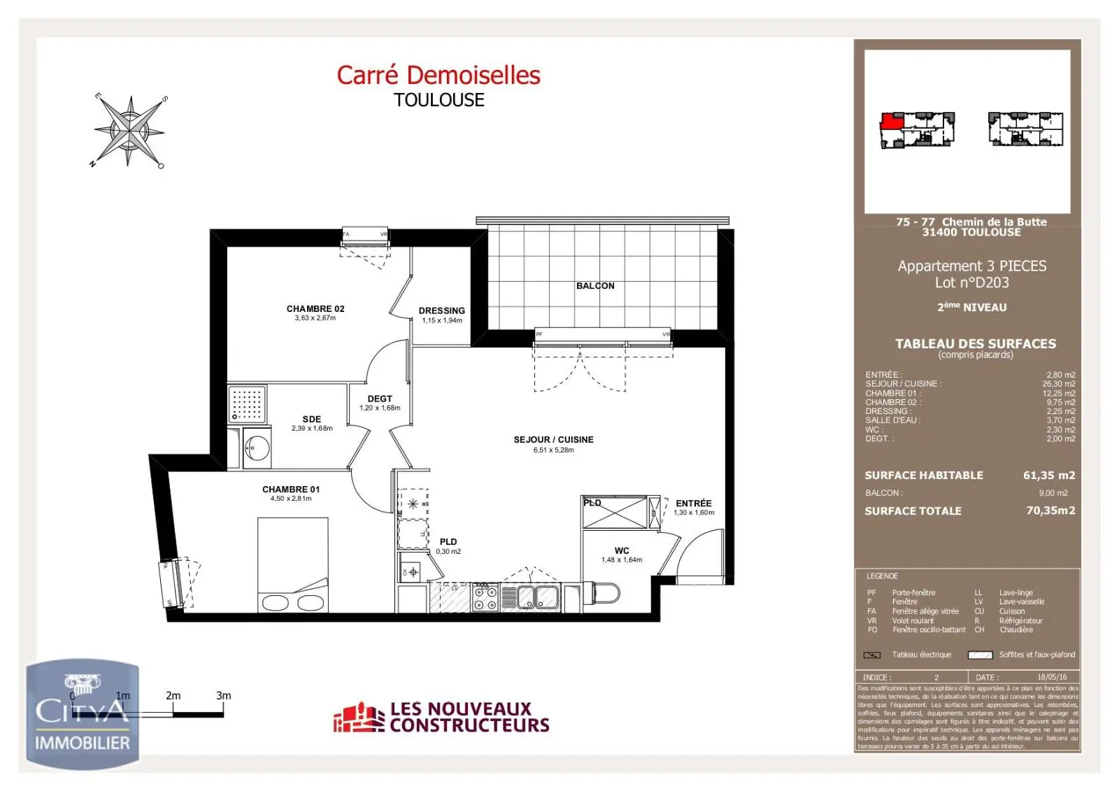 Photo 8 Appartement 3 pièces 61.35m²