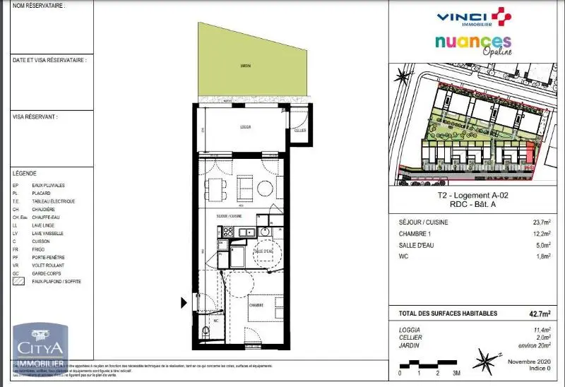 Photo 2 Appartement 2 pièces 42.7m²