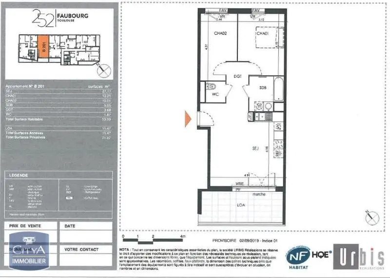 Photo 6 Appartement 3 pièces 59.99m²