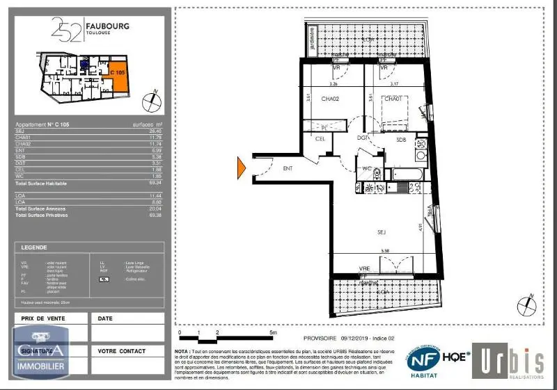 Photo 8 Appartement 3 pièces 69.34m²