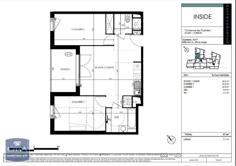 Photo 7 Appartement 3 pièces 57m²