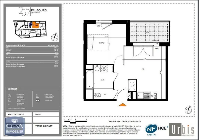 Photo 9 Appartement 2 pièces 39.19m²