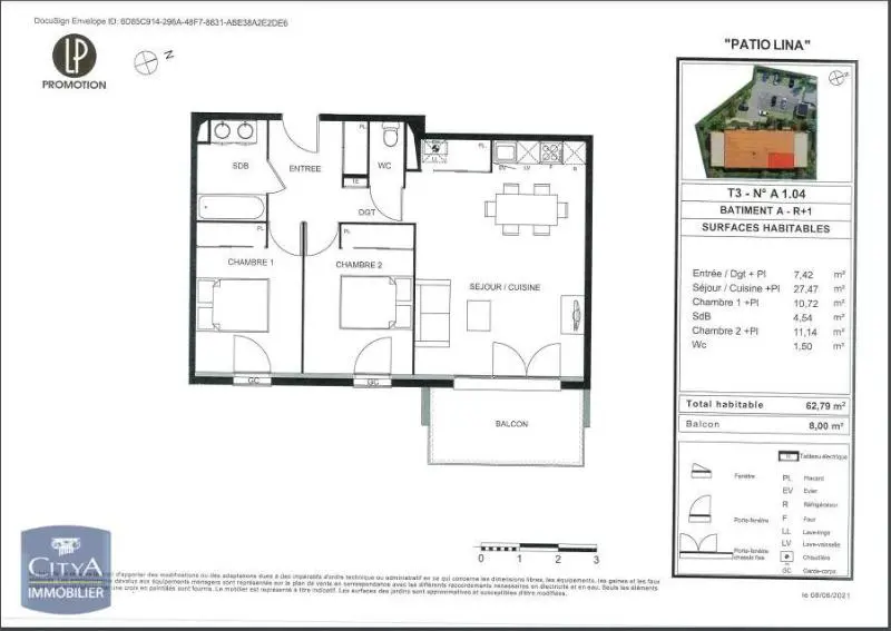 Photo 9 Appartement 3 pièces 62.79m²