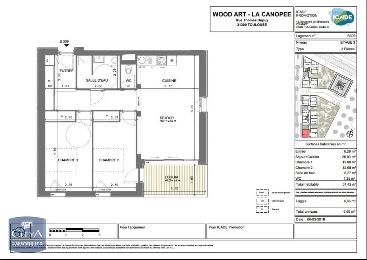 Photo 1 Appartement 3 pièces 68.44m²
