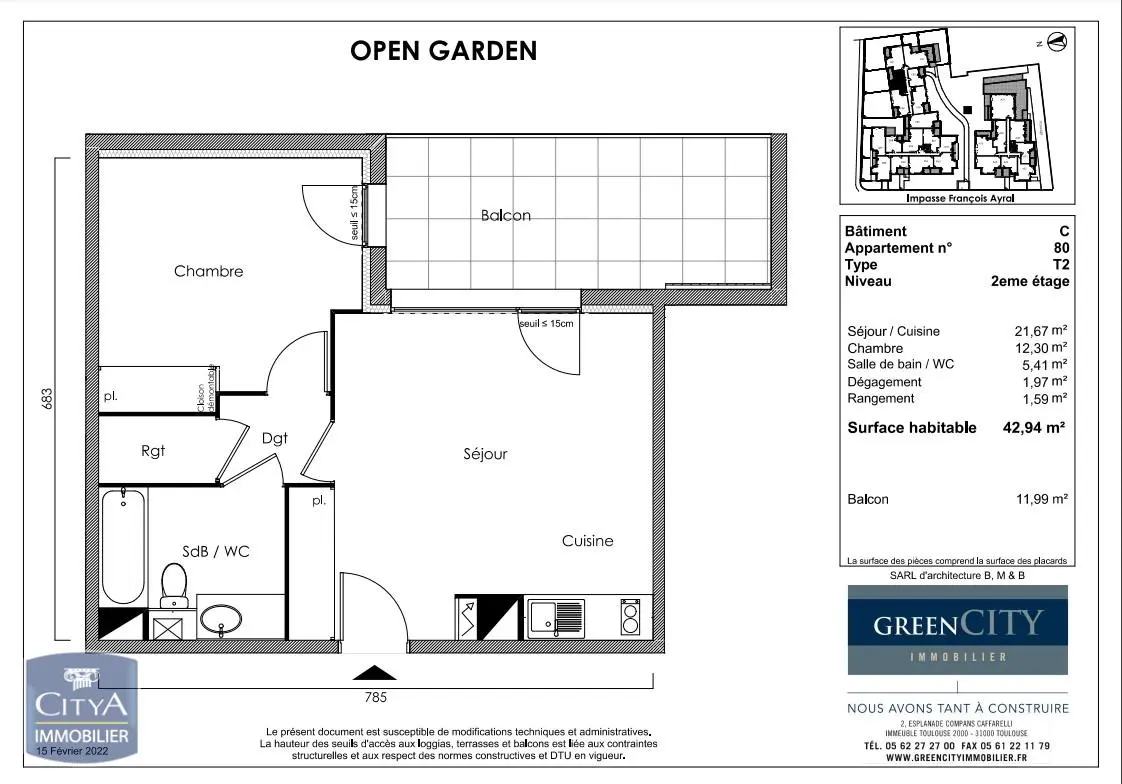 Photo 4 Appartement 2 pièces 42.94m²